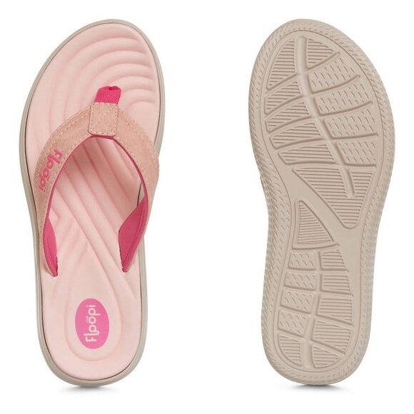 Floopi Flip Flops Women 9 Memory Foam Sandals Beach Sandals Anti Skid Soles NEW - Picture 3 of 5
